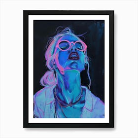 Neon Girl 4 Art Print