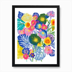 Queen Anne’S Lace Modern Colourful Flower Art Print