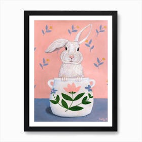 Rabbit In A Pot Art Print