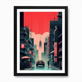 City Of Tokyo|Retrofuturism 2 Art Print