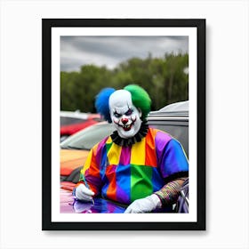 Very Creepy Clown - Reimagined 13 Art Print