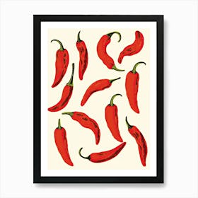 Red Hot Chilli Peppers Kitchen Art Print