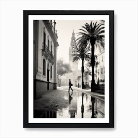 Seville, Spain, Black And White Analogue Photography 2 Art Print