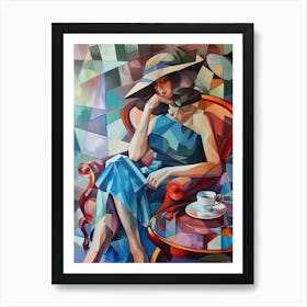 Woman In A Hat 9 Art Print