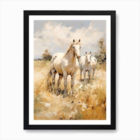 Horses Painting In Buenos Aires Province, Argentina 1 Art Print