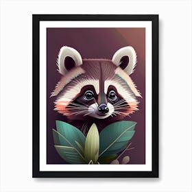 Guadeloupe Raccoon Cute Digital Art Print