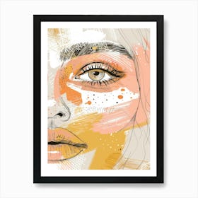 Abstract Of A Woman'S Face 14 Art Print