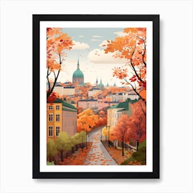 Stockholm In Autumn Fall Travel Art 1 Art Print