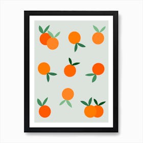 Oranges on Green Art Print