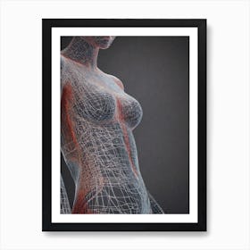 Woman Line Art Art Print