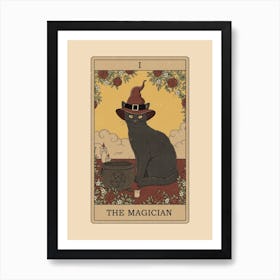 The Magician   Cats Tarot Art Print