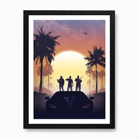 Grand Theft Auto silhouette Art Print