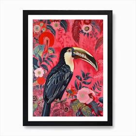 Floral Animal Painting Toucan 2 Art Print