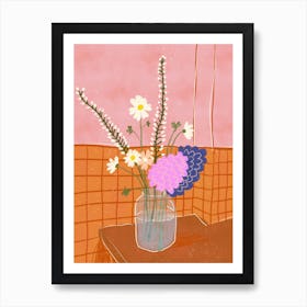 Flowers In A Jar Art Print
