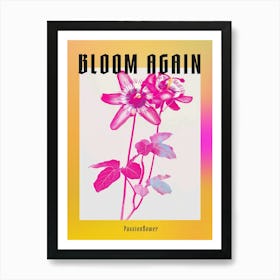 Hot Pink Passionflower Poster Art Print