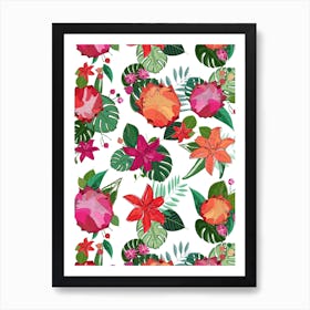 Protea Lily Tropical Art Print