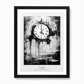 Time Abstract Black And White 3 Poster Art Print