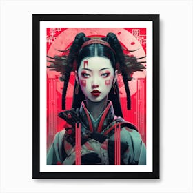 Japanese Art Geisha Girl Art Print