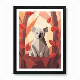 Koala Minimalist Abstract 1 Art Print