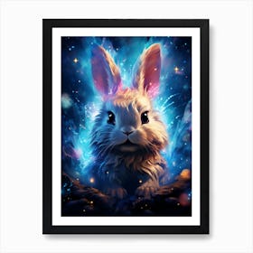 Kbgtron A Rabbit Colorful Lights In The Style Of Fantastical Cr Af734344 F097 4800 A505 1b6d3d5a19e1 Art Print