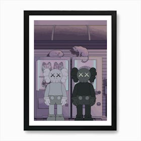 kaws kawaii Art Print