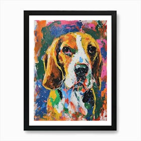 Beagle Acrylic Painting 17 Art Print