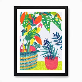 Baby Rubber Plant Eclectic Boho Poster