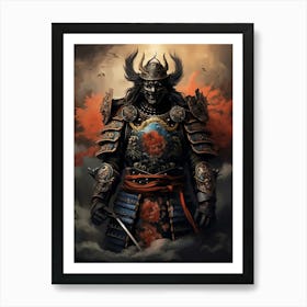 Japanese Samurai Illustration 7 Poster