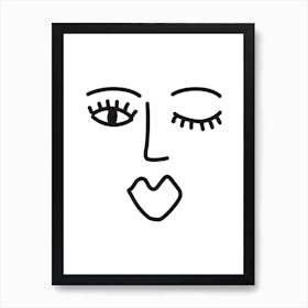 Abstract Face Two Art Print