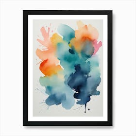 Watercolor Splatters 4 Art Print