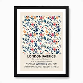 Poster Sunny Meadow London Fabrics Floral Pattern 2 Art Print