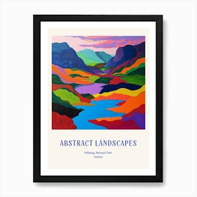 Colourful Abstract Killarney National Park Ireland 2 Poster Blue Art Print