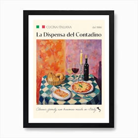 La Dispensa Del Contadino Trattoria Italian Poster Food Kitchen Art Print