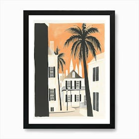 French Quarter Retro Lithograph 1 Art Print