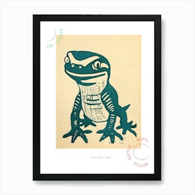 Tokay Gecko Lizard Block Colour 3 Poster Art Print