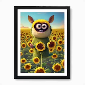 Monsters Vs Aliens - Sunflowers Art Print