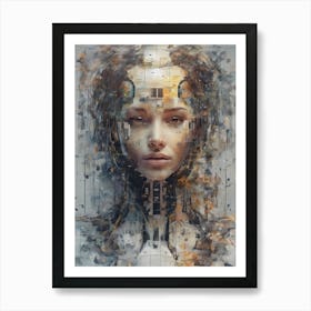 Robot Woman Art Print