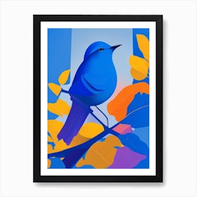 Bluebird Pop Matisse Bird Art Print