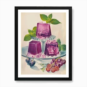 Purple Jelly Vintage Cookbook Inspired 1 Art Print