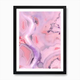 Violet And Pink Gemstone Art Print