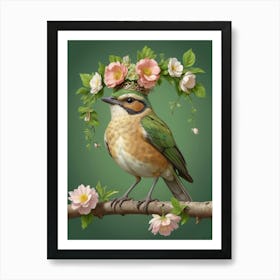 Bird In A Crown Art Print