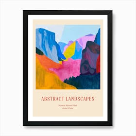 Colourful Abstract Yosemite National Park Usa 3 Poster Art Print