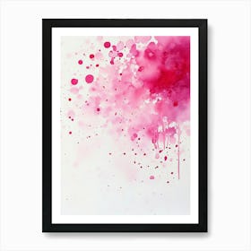 Abstract Flecks Of Pink Paint Scattered Throughout Art Print