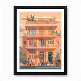 Bangalore India Travel Illustration 1 Art Print