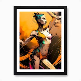 Abstract Female Dancer Art Print