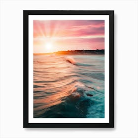 Sunset Over The Ocean Art Print