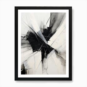 Invisible Threads Abstract Black And White 1 Art Print