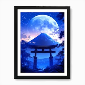 Moon And Moonlight Art Print