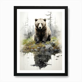 Majestic Bear Forest Guardian Art Print