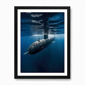 Submarine In The Ocean-Reimagined 34 Art Print